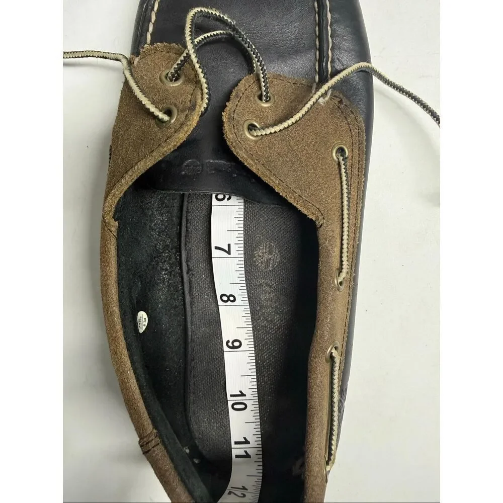 Timberland Men’s Sz 11 Classic Boat Shoes Black Brown Leather See Description